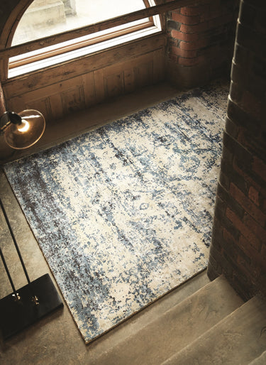 Origins Persia Silky Art Midnight Oyster Hand-Loomed Viscose Traditional Vintage Rug - Small 80x150 cm (2'6"x5')