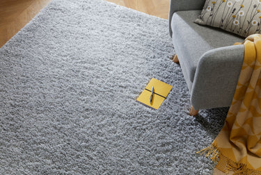 Brilliance Sparks Grey Polypropylene Shaggy Plain Rug 80x150 cm