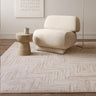 Anders AN12 Charm Chevron Shimmer Beige Natural Abstract Geometric Textured Boho Rug - Medium 120x160 cm (4'x5'4")