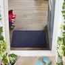 My French Navy Washable Non-Slip Soft Rug - 50x75 cm (1'7"x2'5")