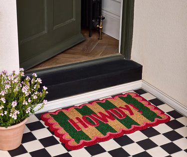 My Printed Coir Howdy Stripe Striped Bordered Doormat 45x75 cm