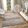 Delta Gamma Multi Cotton Abstract Geometric Striped Rug - Small 80x150 cm (2'6"x5')