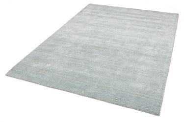 Darcy Stone Blue Striped Luxury By Katherine Hand-Woven Wool Viscose Geometric Rug - Small 80x120 cm (2'6"x4')