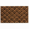 Printed Latex Backed Coir Black Scallop Doormat 45x75 cm
