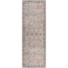 Colin Vintage Traditional Washable Runner Oriental Brown, Charcoal & Black Rug - Runner 80x220 cm (2'7'' x 7'3'')