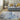 Consept Looms Lux LUX07 Machine Ivory Blue Washable Non-Slip Abstract Geometric Rug - Medium 120x180 cm (4'x6')