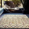 Amira AM06 Hand Made Moroccan Berber Rug in Cream Multicoloured in medium size 120x170 cm