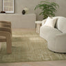 Calvin Latitude Shimmer LTD01 Green Fringe Abstract Textured Modern Rug - 160 x 229 cm (5'3"x7'6")