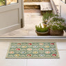 My Pattern Multi Sage Washable Non-Slip Vintage Floral Doormat - Small 50 x 75 cm (2'x2'5")