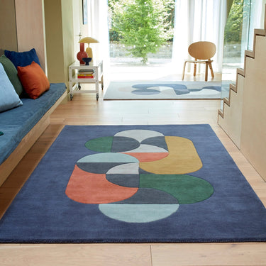 Asiatic London New Matrix Statement MAX91 Retro Tufted Multicolour Handmade Wool Abstract Geometric Rug - Medium 120x170 cm (4'x5'6")