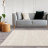 Asiatic London Freja Method Short Pile Ivory White Washable Cotton Polypropylene Abstract Rug - Small 80x150 cm (2'6"x5')