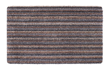 My Candy Rock Grey Brown Washable Cotton Striped Doormat - Small 50 x 75 cm (2'x2'5")