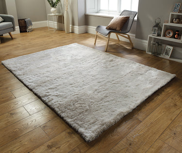 Splendour Shadow Touch Silky Ivory Shaggy Soft Rug 120x170 cm