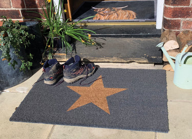 My Printed Coir Inverse Star Non-Slip Doormat - 45x75 cm (1'5"x2'5")