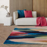Vision Pigment Wool Pictorial Ombre Effect Hand Tufted Short Pile Modern Abstract Rug in Multi Colours - Medium 120x170 cm (4'x5'6")