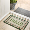 Hello Scallop Green Washable Non-Slip Indoor Doormat 50x75 cm