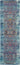 Kashan VKA02 Distressed Floral Classic Blue Polypropylene Persian Oriental Traditional Rug