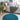 Origins My Teal Blue Washable Non-Slip Polypropylene Shaggy Rug - Round 100x100 cm (3'4"x3'4")