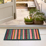 My Mat Nylon Indoor Pattern Carnival Stripe Multi Colours Washable Non-Slip Entrance Rug - Small 50 x 75 cm (2'x2'5")