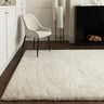Asiatic London Atlas Thick Pile Ivory Polypropylene Shaggy Textured Rug - Small 80x150 cm (2'6"x5')
