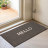 Asiatic London Charcoal Grey Hello DO01 Coir Indoor Outdoor Non-Slip Doormat 45x75 cm