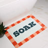 Dip and Drip Bathroom Bright Soak Border Washable Non-Slip Bordered Rug 50x75 cm