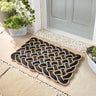Outdoor Lovers Knot Black Rope Doormat Entrance Mat, Reversible Door Mat in 45 x 75 cm