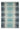 Consept Looms Fusion Knotted Fringed Blue Emerald Wool Traditional Geometric Textured Rug 200x290 cm