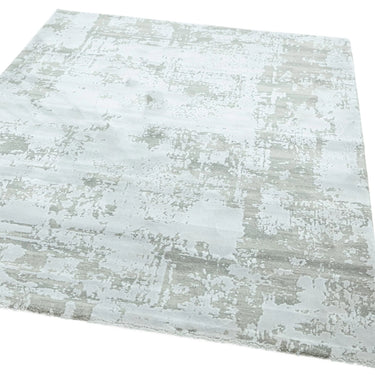 Asiatic London Astral AS13 New Silver Silky Shiny Acrylic Cotton Abstract Textured Rug - Medium 120x180 cm (4'x6')