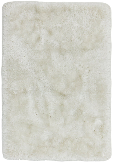 Plush Plain Shaggy High Pile Thick Silky Fluffy Soft Hand Woven White Rug - Medium 120x170 cm (4'x5'6")