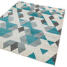 Asiatic London Colt CL17 Pyramid Blue Grey Jute Polypropylene Geometric Textured Rug 120x170 cm