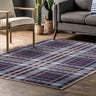 Highland Check Pattern Blue Polypropylene Traditional Checked Tartan Hallway Runner Rug - X-Small 60x110 cm (2'x3'7")