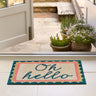 My Nylon Pattern Oh Hello Washable Non-Slip Bordered Rug