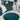 URCO Luxe Faux Fur Super Teal Shaggy Textured Plain Rug - Circle 133x133 cm (4'5"x4'5")