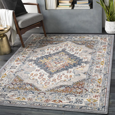 Ankara AKR2300 Antique Boho Grey Area Polypropylene Oriental Traditional Vintage Rug - Small 80x150 cm (2'6"x5')