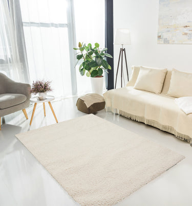 URCO Super Comfy Natural Shaggy Plush Soft Rug - Medium 120x160 cm (4'x5'4")