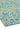 Elona Mosaic Cowhide Hand Made Flatweave Patchwork Leather Rug in Aqua Blue
