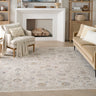 Nourison Antique Fusion ANF04 Bordered Ivory Multi Traditional Vintage Abstract Floral Rug - Large 160x239 cm (5'3"x7'10")