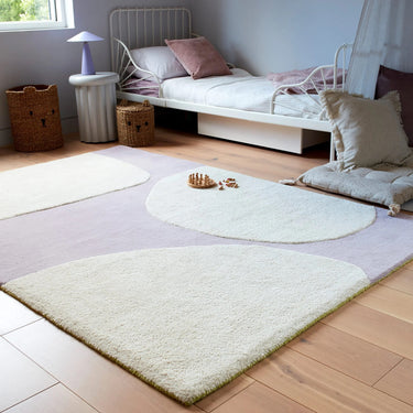 Asiatic London Canvas Pebble Tufted Purple Handmade Wool Abstract Geometric Rug - Medium 120x170 cm (4'x5'6")