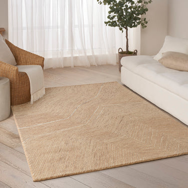 DKNY Pure Angles Tufted ANG01 Linear Pattern Handmade Wool Abstract Textured Rug - Medium 114 x 175 cm (3'9"x5'9")