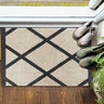 My Nylon Pattern Border Geo Washable Non-Slip Geometric Bordered Hallway Runner Rug - Small 50 x 75 cm (2'x2'5")