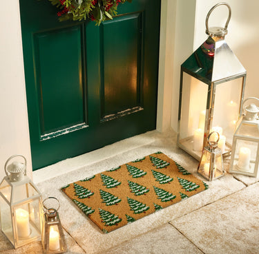 My Printed Coir Christmas Trees Non-Slip Doormat 45x75 cm