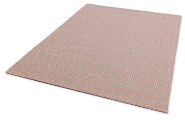 Sloan Hand Woven Flatweave Ethnic Rug in Soft Pink 200 x 290 cm