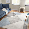 Orbit Lysa 3D Grey Blue Abstract Geometric Textured Hallway Runner Rug - Medium 120x170 cm (4'x5'6")
