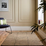 Origins Squared Tufted Sand Beige Wool Geometric Textured Striped Rug - Small 80x150 cm (2'6"x5')