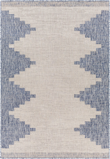 Eagean Global Blue, Oatmeal & Gray Rug - Medium Plus 130x180 cm (4'3'' x 5'11'')