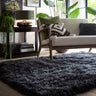 Phoenox Origins Extravagance High Pile Fluffy Dark Grey Shaggy Modern Plain Rug - 80x150cm (2'6"x5'0")