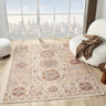 Alia 893GC Short Pile Beige Brown Polypropylene Traditional Floral Bordered Rug - Medium 120x170 cm (4'x5'6")