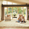 Imperial Luxury Shaggy Hand Woven Wool Rug in Ivory - Medium 120x170 cm (4'x5'6")