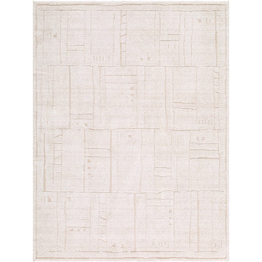 Alba Modern Graphic Ivory & Taupe Rug - Large Plus 160x213 cm (5'3'' x 7')